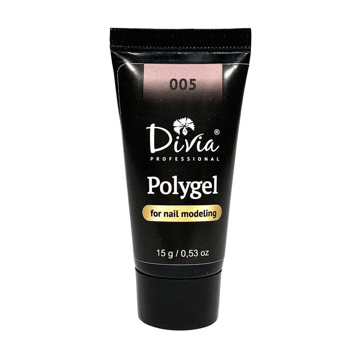 Полігель для нарощування нігтів Divia Polygel 005, 15 г