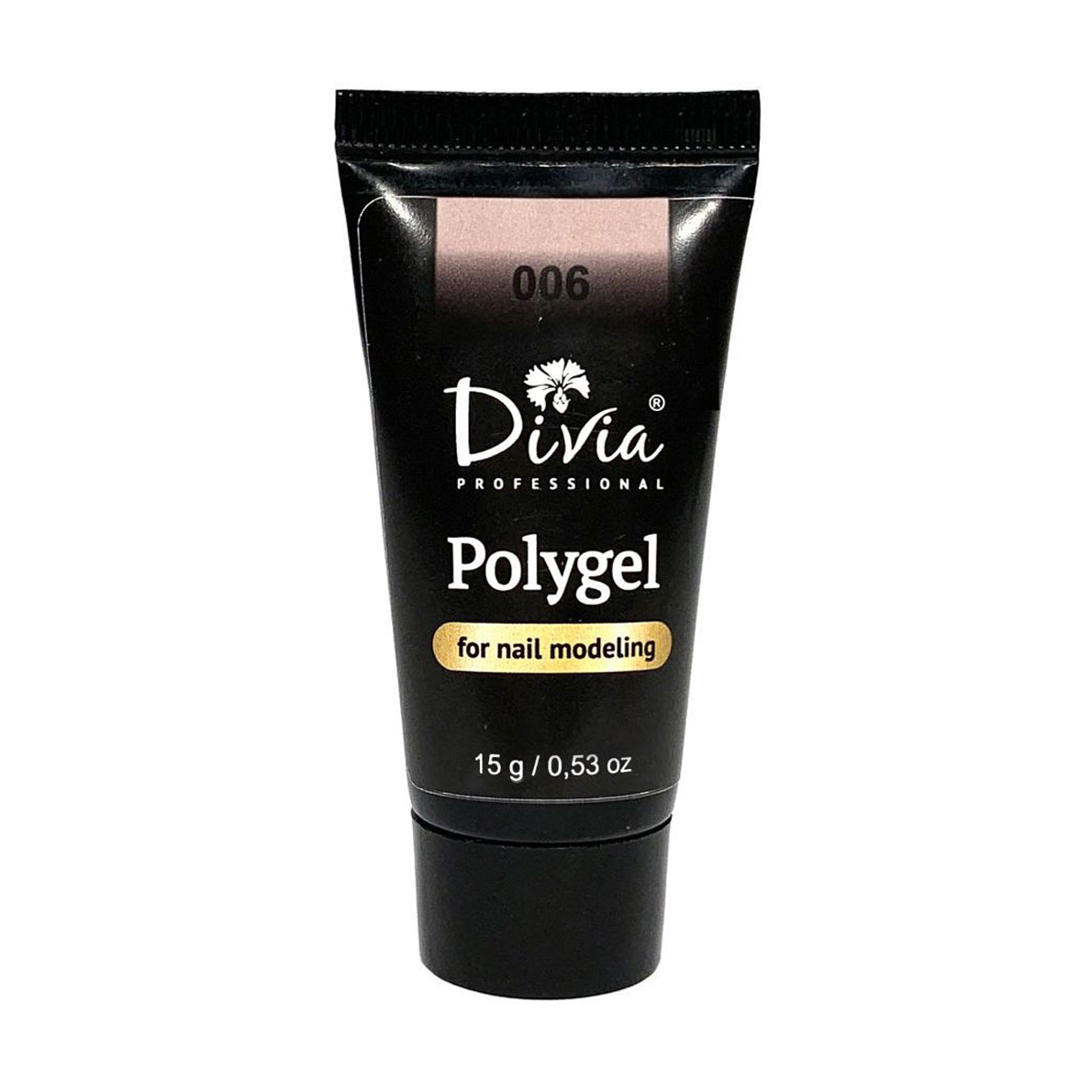 Полігель для нарощування нігтів Divia Polygel 006, 15 г