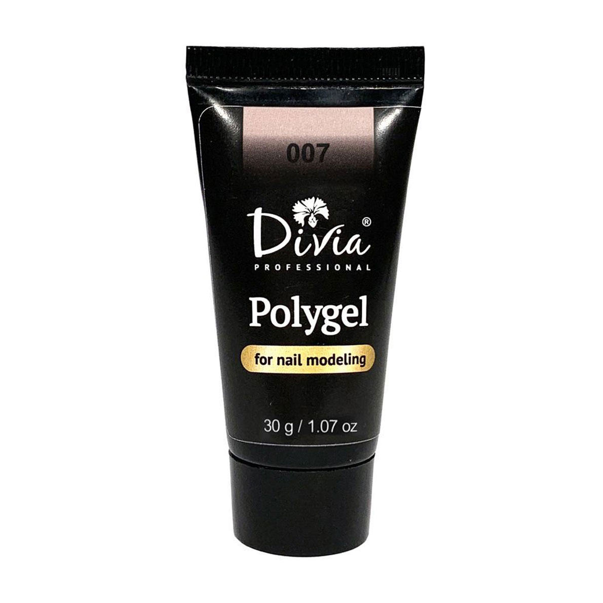 Полігель для нарощування нігтів Divia Polygel 007, 30 г